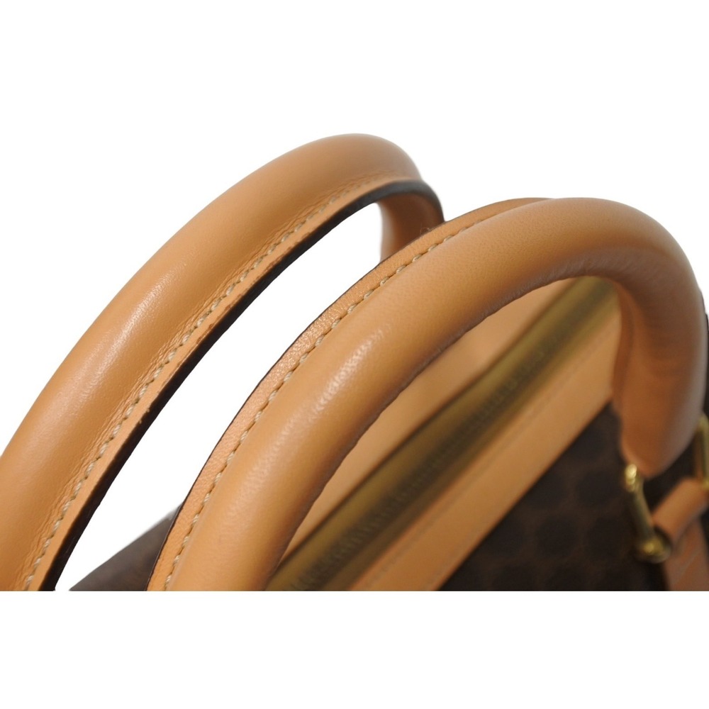 CELINE Boston Bag Macadam Beige Tan Brown Leather - Picture 4 of 10